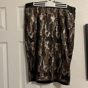 Lane Bryant Camo sequin skirt